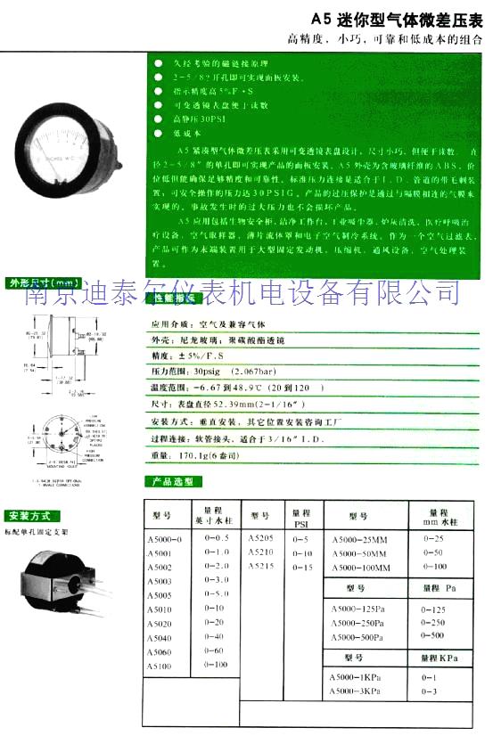 微差压表