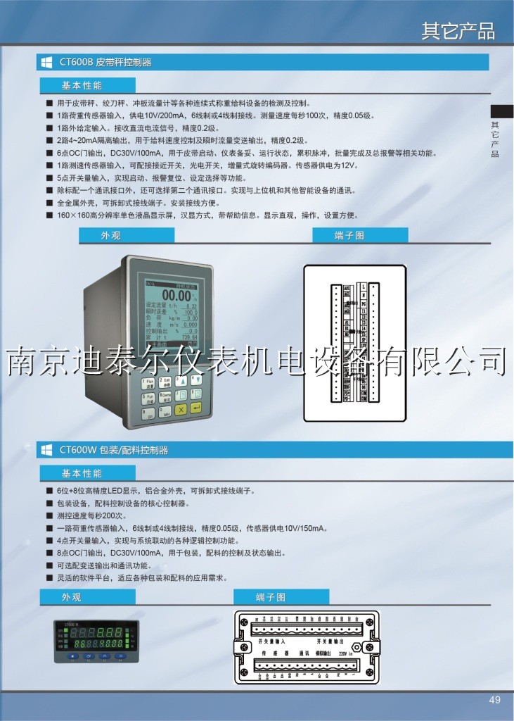 CT600B皮带秤控制器