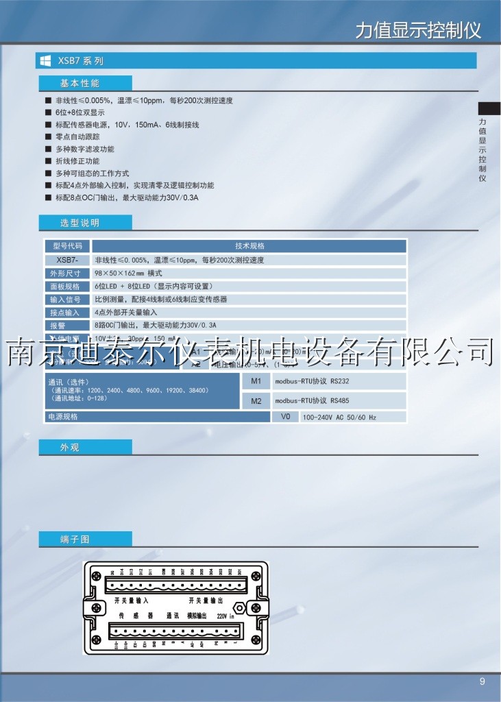 XSB7力值显示控制仪