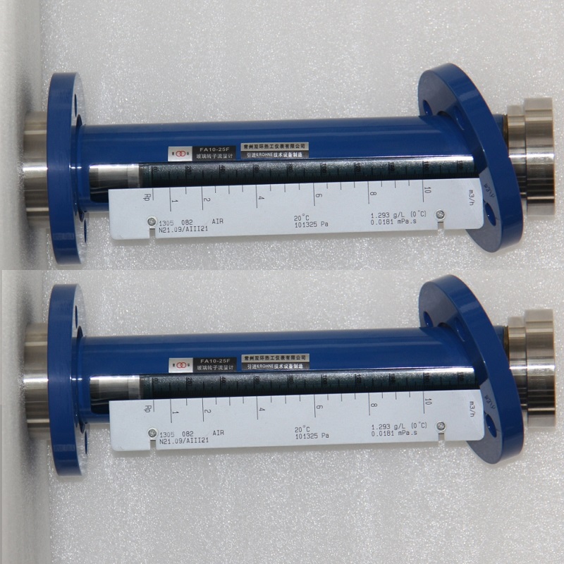 FA10-40F耐腐型浮子流量计,DN40活动法兰,不锈钢玻璃转子流量计