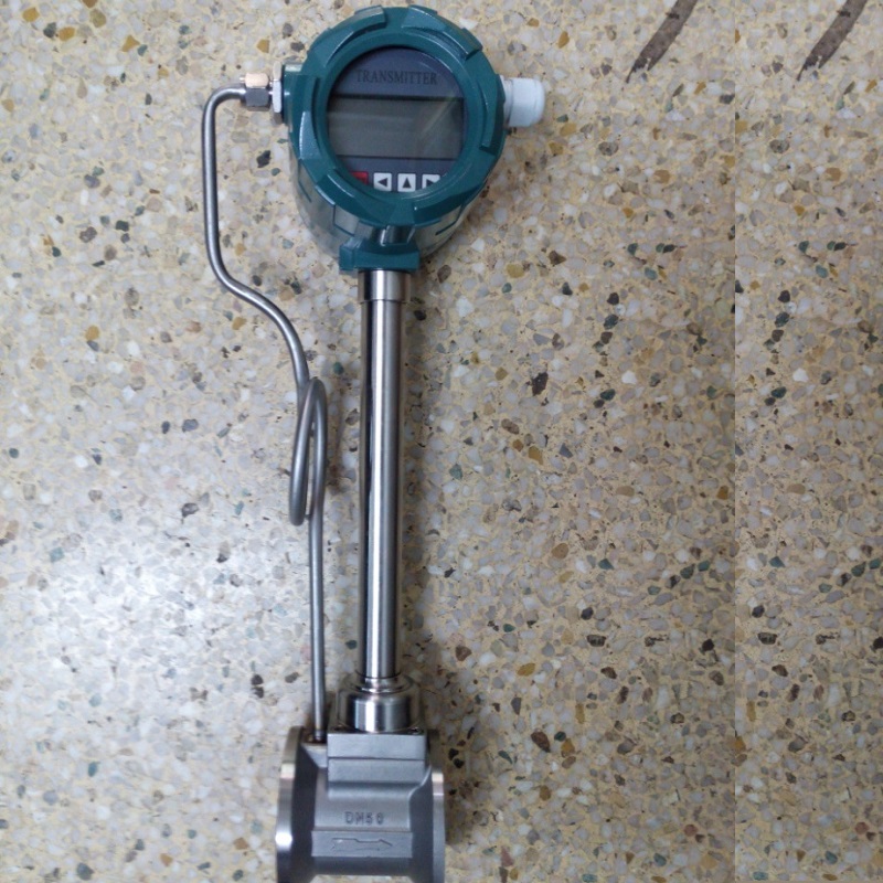 温度压力补偿一体型智能涡街流量计,24VDC/锂电池供电蒸汽流量计