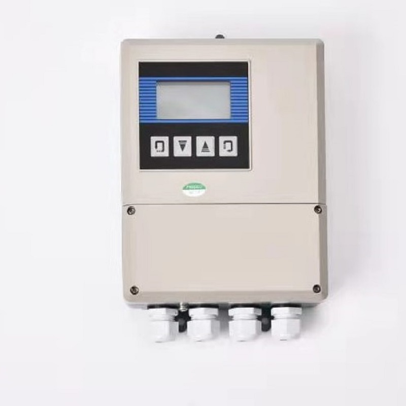 分体式电磁流量计,10m电缆,316L电极,衬四氟,方型表头,法兰流量计